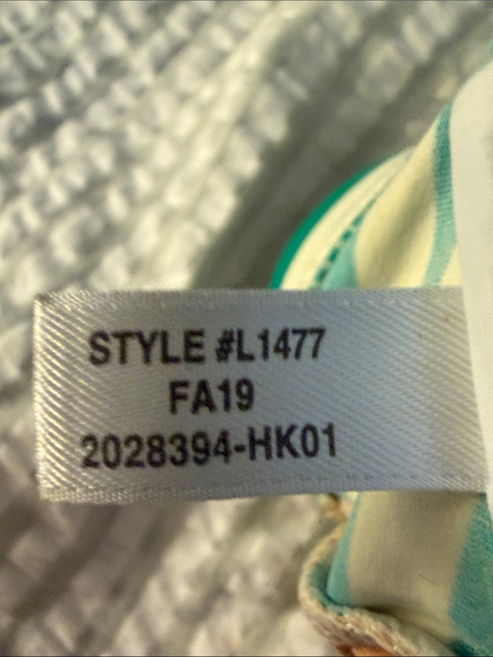 J.CREW Green White Striped Ruffle Bralette Bikini Top M Wide Strap Lined Stretch - Picture 5 of 5